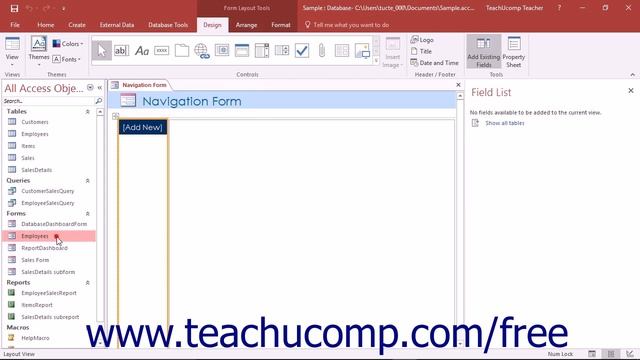 Access 2016 Tutorial Creating a Navigation Form Microsoft Training смотреть онлайн