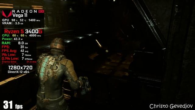 Dead Space Remake - Ryzen 3 3200G Vega 8 - Ryzen 5 3400G Vega 11 - Athlon 3000G Vega 3 смотреть онлайн