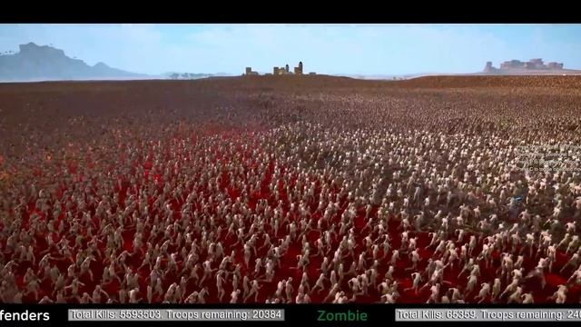Two Humanity ARMY's Villages Vs 8,000,000 ZOMBIES - Ultimate Epic Battle Simulator 2 UEBS 2 (4K)