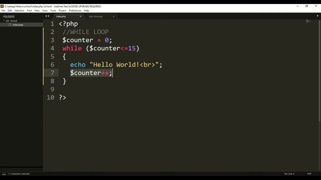 PHP for beginners #18 While Loop смотреть онлайн