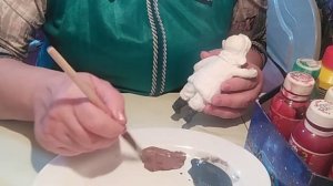 Ватная игрушка.??Как покрасить ватную игрушку.