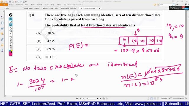 Probability Lect.-01: Probability of choosing k objects out of n with some conditions (Repeated) смотреть онлайн