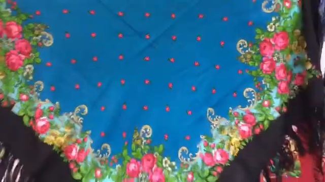 Бабушкин сундук! Платок шерсть 89/89 «Солнечное лето» Зиновьева Клара