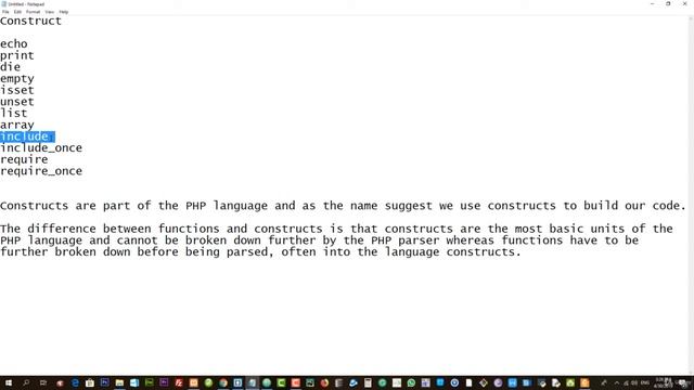 19 PHP Constructs смотреть онлайн