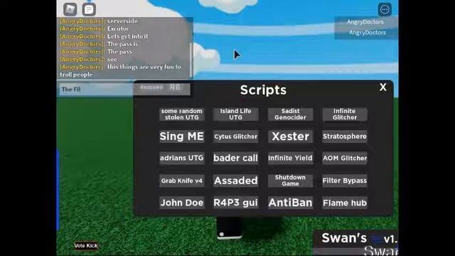 (PATCHED) Roblox Script Showcase Episode#2 Swans SS executor смотреть онлайн