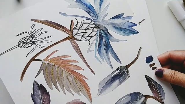 Обзор акварельной бумаги и акриловых маркеров. смотреть онлайн