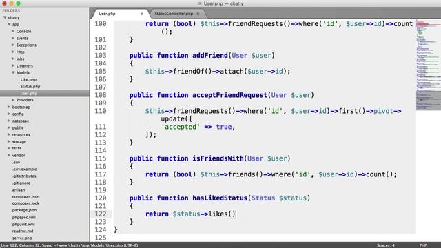 Social Network with PHP: Refactor: hasLikeStatus method (35/37) смотреть онлайн