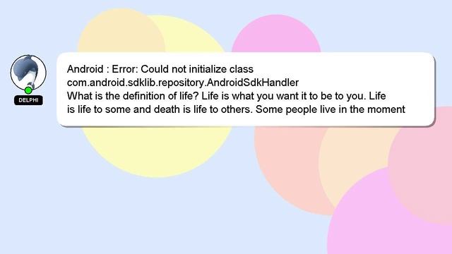 Android : Error: Could not initialize class com.android.sdklib.repository.AndroidSdkHandler смотреть онлайн