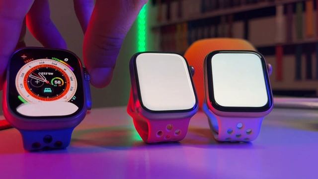[Hands-On] Apple Watch Ultra vs. Series 8 vs. SE (2nd Gen) | Screen Sizes + Titanium Compared ! смотреть онлайн
