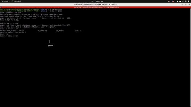 Postgresql Import Data CSV смотреть онлайн