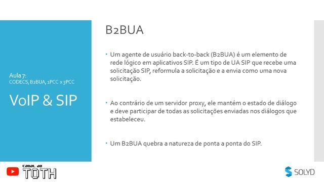 Curso de VoIP e SIP Básico - Aula 7 - CODECS B2BUA 1PCC 3PCC - EduqueA смотреть онлайн