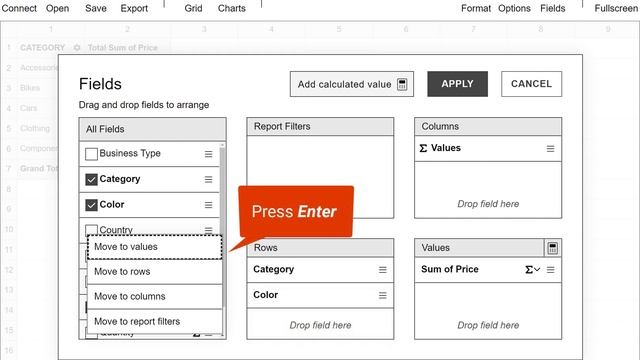How to configure the Field List using the keyboard смотреть онлайн