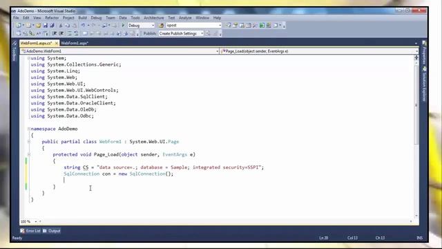 Part 2 SqlConnection in asp net смотреть онлайн
