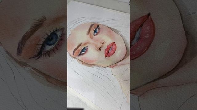 Fashion портрет #portrait #sketch #watercolor #art #акварель #иллюстрация #портрет смотреть онлайн