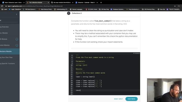 Importing - The Collections Module - Challenge #1 смотреть онлайн