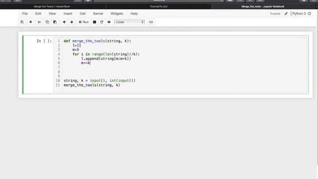 Merge the tools! | HackerRank | Python | String смотреть онлайн