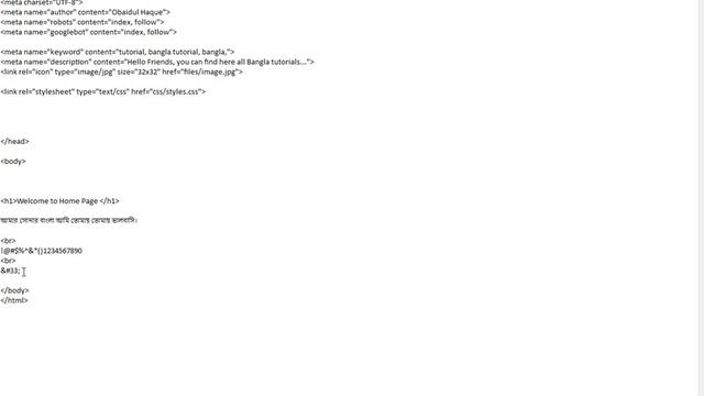 HTML Symbol tutorial, How to use html symbol, Bangla tutorials - Obaidul Haque смотреть онлайн