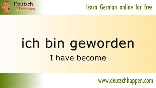 Learn German Grammar - 20 most used verbs 3 werden to become смотреть онлайн