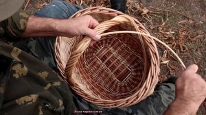 Плетение ручки для корзины как надо, по дельному совету грибника.