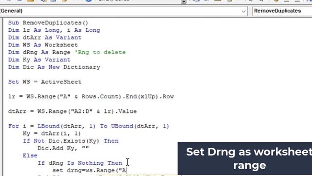 How to Remove Duplicates with Dictionary using Excel VBA - Excel Avon смотреть онлайн