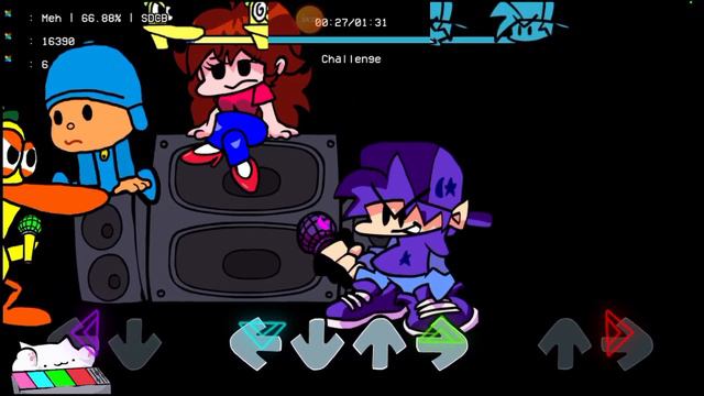 fnf vs pocoyo android with bf skin and bongo cat смотреть онлайн