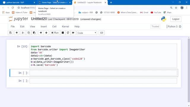 | How to create Barcode using python | | python tutorials | | Python Miniconcepts | смотреть онлайн