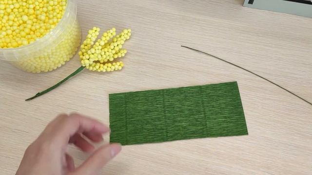 Ветка мимозы своими руками / Artificial Mimosa DIY