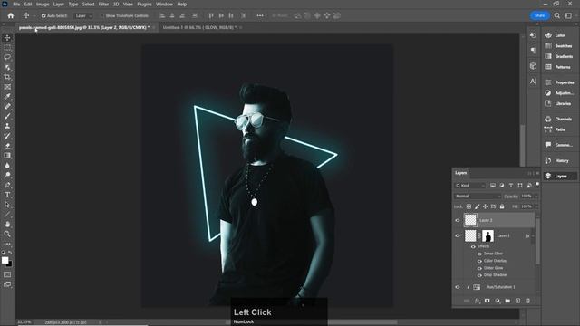 Cool Photomanipulation Effect on Photoshop | Neon Glow Photoshop Tutorial смотреть онлайн