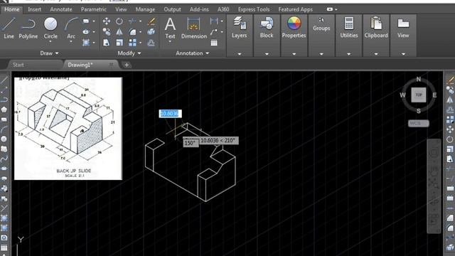 AutoCAD 2018 izometrik çizim(isometric drawing) смотреть онлайн