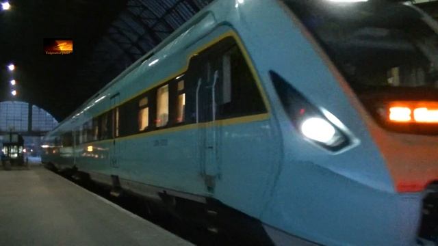 Отправление дизель-поезда ДПКР2-001 со станции Львов главный смотреть онлайн
