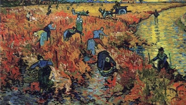 Vintage paintings -Red vineyards Vincent Van Gogh || HD wallpaper for TV, Monitor etc смотреть онлайн