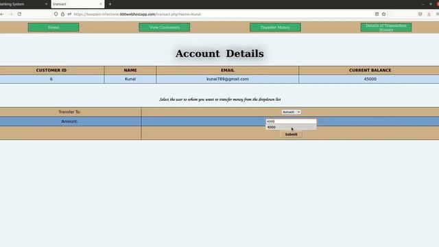 Basic Banking System Using HTML,CSS,PHP | TSF #task 1 смотреть онлайн