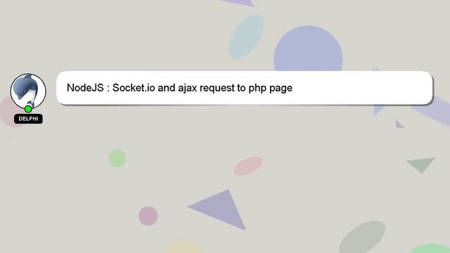 NodeJS : Socket.io and ajax request to php page смотреть онлайн
