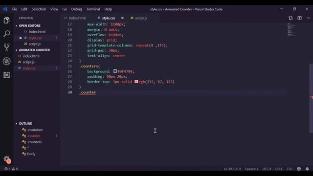 Responsive Animated Counter using JavaScript, HTML & CSS смотреть онлайн