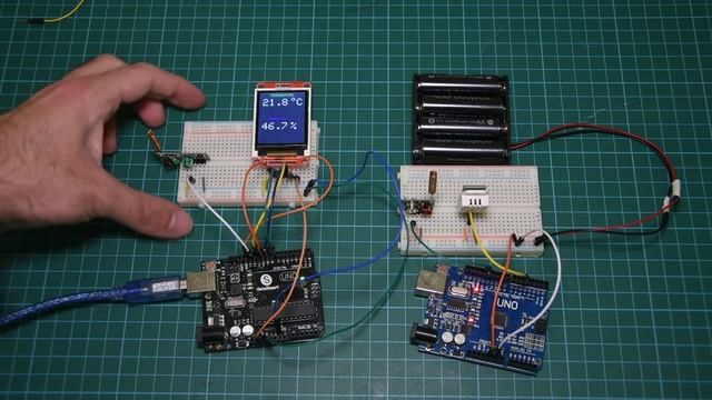 Arduino Tutorial: 433Mhz Wireless modules basic setup and example using DHT22 temperature sensor. смотреть онлайн