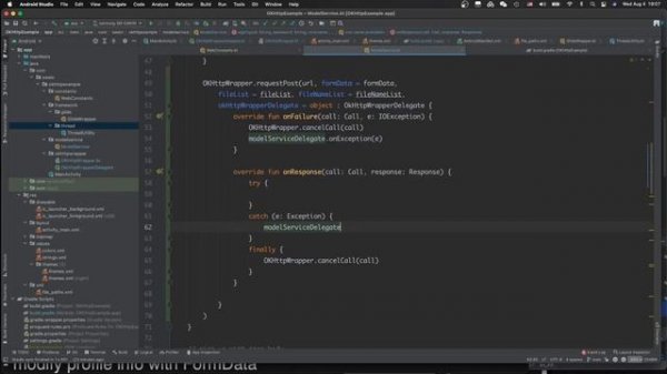 android okhttp3 tutorial in kotlin okhttp3 request example | post | put | get | multipartbody | aut