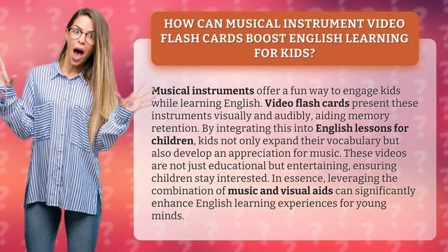 How Can Musical Instrument Video Flash Cards Boost English Learning for Kids? смотреть онлайн