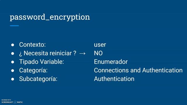 Pildoras PostgreSQL - Episodio 15 - Parámetro password_encryption смотреть онлайн