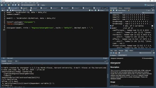 Formatierte Tabellen für Regressionsergebnisse in R - Daten analysieren in R (33) смотреть онлайн