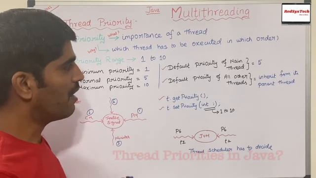# 133 Java Thread Priority in Multithreading | Setting priority to Java's threads | Java |RedSysTec смотреть онлайн