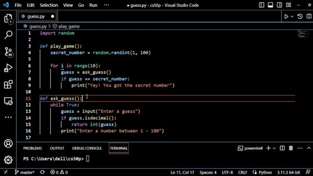 Build a random number guess game with Python смотреть онлайн