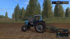 Farming Simulator 2017. НОВОСВЕТЛОВКА. Трактор Беларус МТЗ-82.  Плуг ПЛН 3.35.