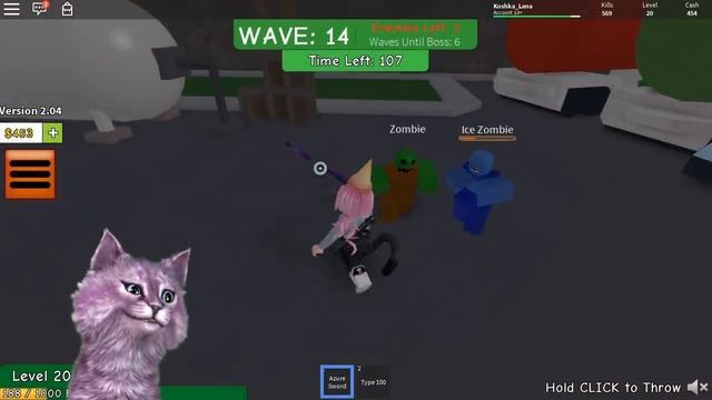 АТАКА ЗОМБИ в РОБЛОКС ROBLOX ZOMBIE ATTACK КОШКА ЛАНА И КОТ ЛЕО охотятся смотреть онлайн