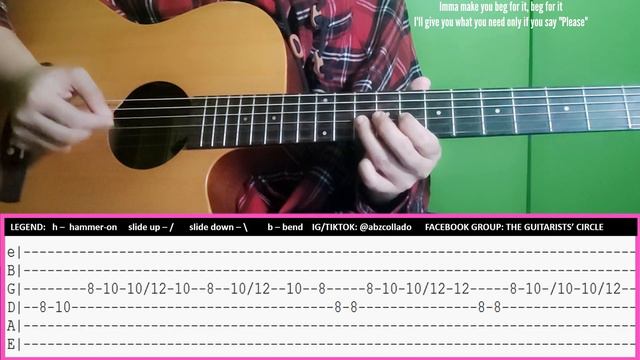 beg for it tabs (pre-chorus and chorus) - guitar cover - abz collado смотреть онлайн