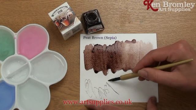 Winsor & Newton Drawing Ink Peat Brown (Sepia) 469 смотреть онлайн
