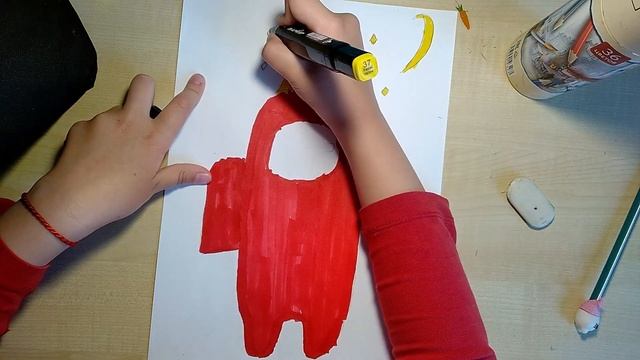 How to Draw and Paint AMONG US Game Character easy смотреть онлайн