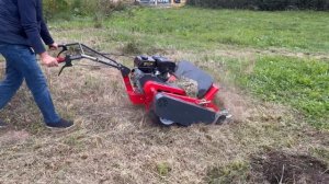 Косилка ZimAni LM100 в работе.