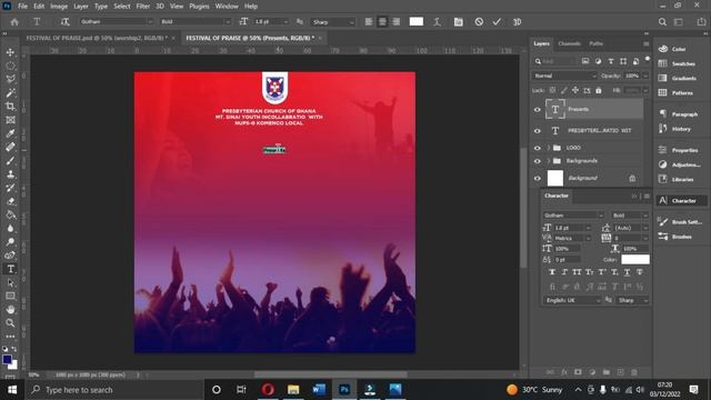 HOW TO SIMPLE DESIGN CHURCH FLYER USING PHOTOSHOP смотреть онлайн