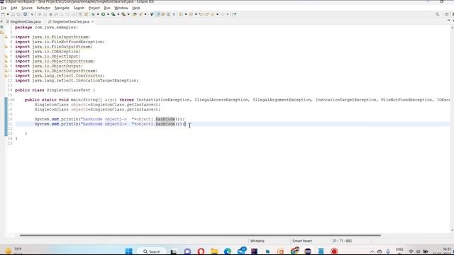 Singleton Class in JAVA | How can break singleton pattern in java смотреть онлайн