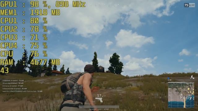 PUBG ready. AMD A8-9600 at 4.1Ghz with playable settings смотреть онлайн